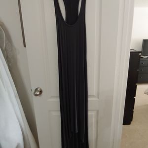 High-low racer-back maxi dress